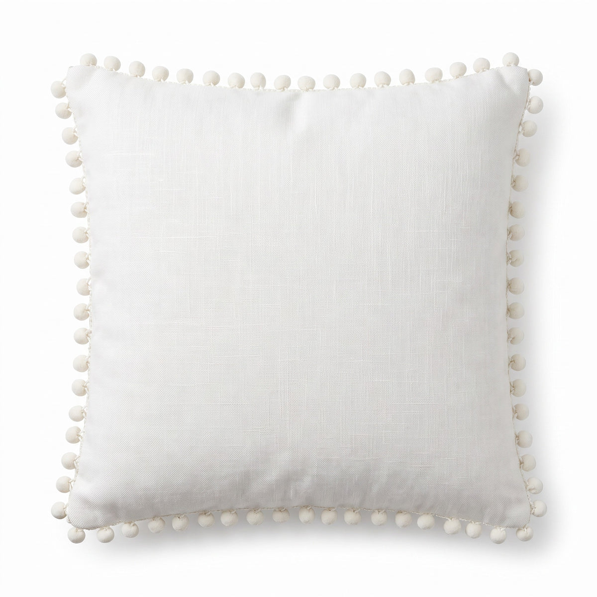Scandinavian Accent Cushion | Pom Pom Trim, 4 Colors